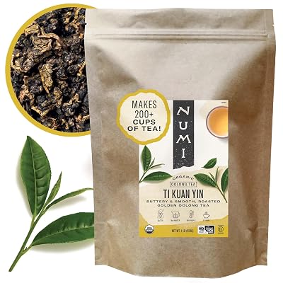 Numi Organic Tea Ti Kuan Yin, 16 Ounce Pouch, Loose Leaf Oolong Tea Packaging May Vary