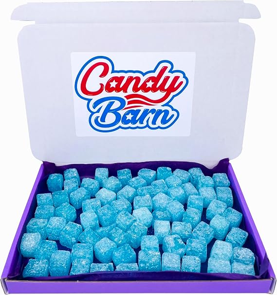 Blue Raspberry Cubes Sweets Gift Box 450g Hard Boiled Candy Hamper