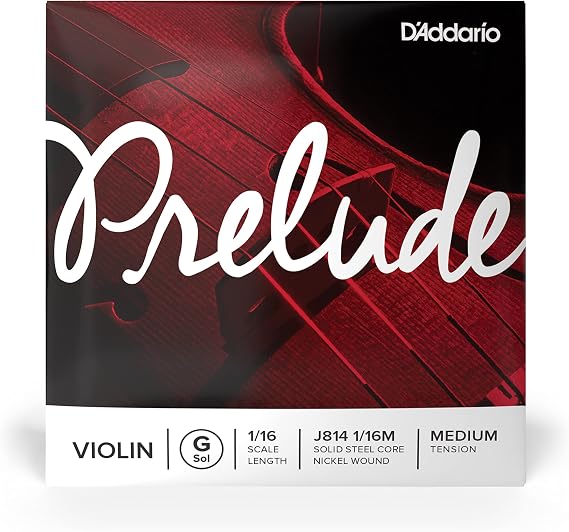 D'Addario Prelude Violin Single G String, 1/16 Scale, Medium Tension
