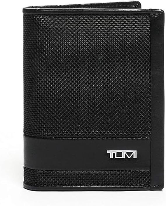 TUMI - Alpha L-Fold Wallet - Slim Bifold Wallet - Durable Ballistic Nylon Wallet - With Premium Gift Box - 4.4" X 3.4" X 0.7" - Black