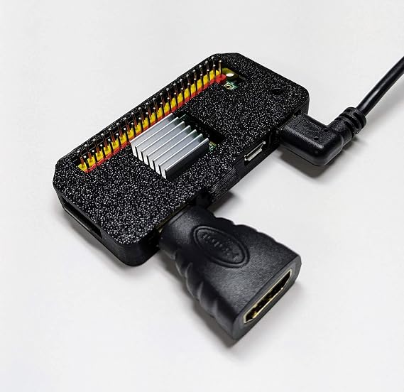 Compact Raspberry Pi Zero and Orange Pi Zero 2W Protective Case (Black)