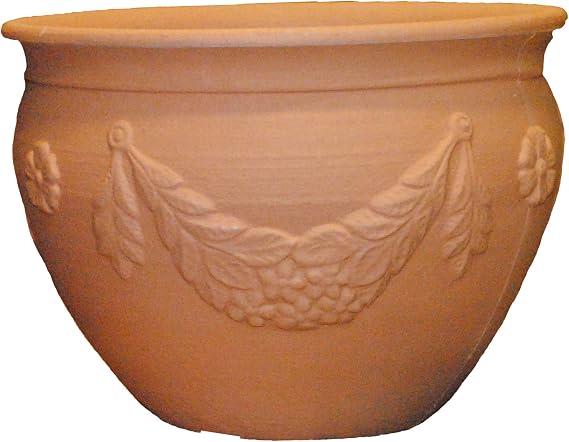 Tusco Products GB16WTC Mediterranean Inspired Garland Garden Planter, 16", Washed Terra Cotta