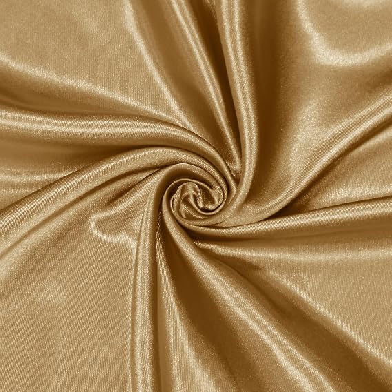 Homiest Camel Brown Satin Fabric by The Yard, 5 Yards x 58 Inch