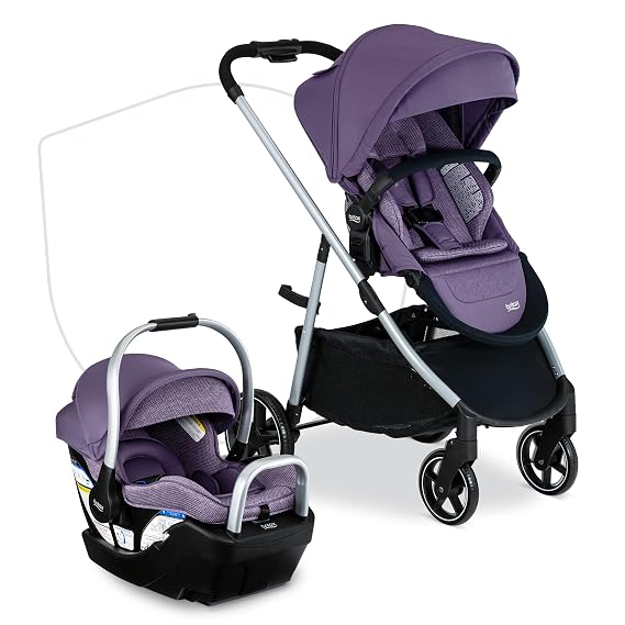 Britax Willow Grove SC Travel System with Alpine Base Pindot Iris
