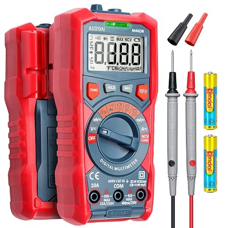 AstroAI Digital Multimeter, TRMS 4000 Counts, Auto-Ranging, Battery Test