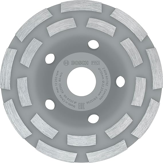 Bosch Professional Accessories Diamond Grinding Disc Expert for Angle Grinders (For Concrete, Grinding Disc: 125 mm, Hole: 22.23 mm, Accessories for Concrete Grinding Machines)