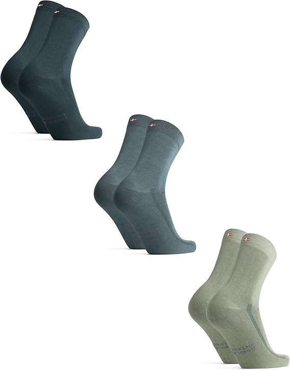 DANISH ENDURANCE Crew Dress Socks, Viscose From Bamboo, 3 & 6-Pack