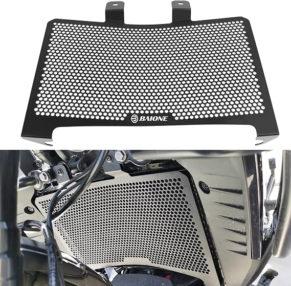 BAIONE Radiator Grille Guard Cover Compatible with Harley Pan America1250 1250S Special RA1250 2021 2022 Motorcycle Aluminum Radiator Protection Black