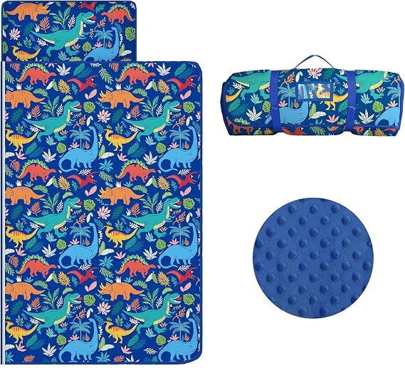 Kids Nap Mat Portable Slumber Bags with Removable Pillow and Blanket for Girls Boys, Lightweight Extra Large Sleeping Bag for Preschool Camping Daycare