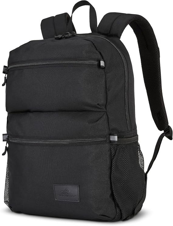 High Sierra Everclass Backpack - Travel or Work Laptop Bookbag with 360 Reflectivity, Dual Water Bottle Pockets & Fits Laptops Up To 15.6, One Size, Black