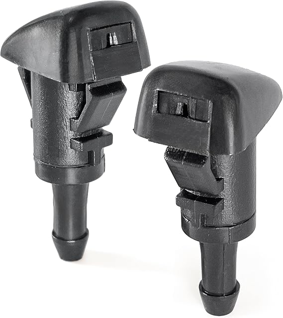 Click&Fit Windscreen Washer Nozzles compatible with Hyundai Tucson i20 i30 i40 ix35 Kona Santa Fe 2007-2023, Kia Sportage Niro Soul Sorento – Screen wash wiper spray jets 986302K100 986303J000, 2-pack