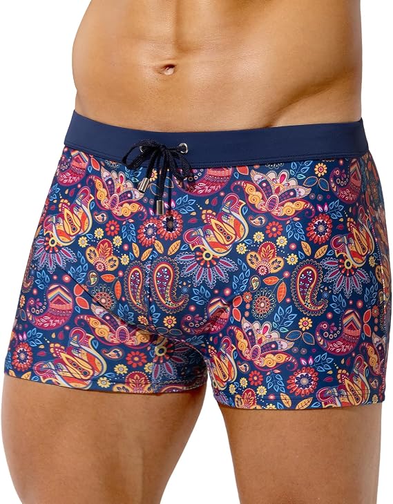 Arjen Kroos Mens Swim Briefs Square Leg Board Swimwear Short Beach Trunks