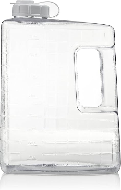 Arrow 1 Gallon Jug for Cold Drinks - Clear View Plastic Refrigerator Bottle with Cap & Easy-Pour Spout - Graduated Markings - Ideal for Water, Iced Tea, Juice & Milk - BPA Free - Made in USA