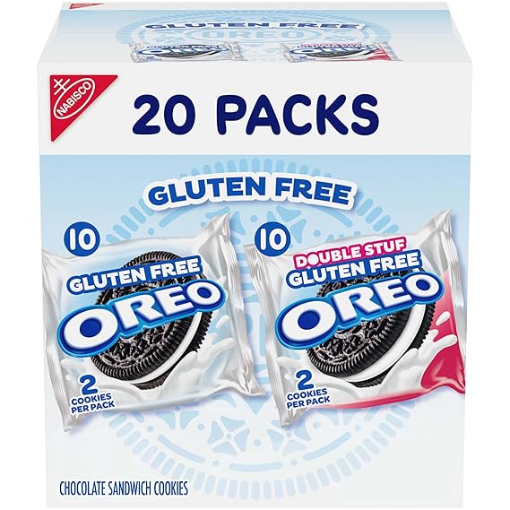 OREO Gluten Free Cookies Variety Pack, 2 Flavors, 20 Snack Packs