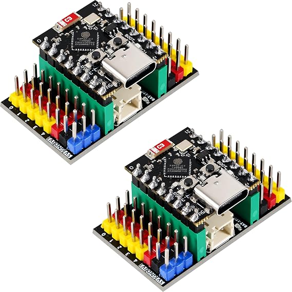 ESP32-C3 Supermini Devボードと拡張ボードコンボ、2セット、プリはんだ。
