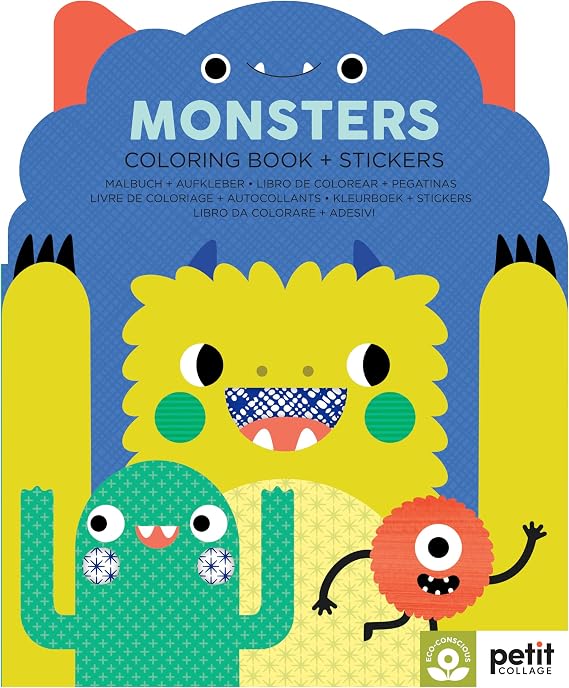 Coloring Book with Stickers Monsters