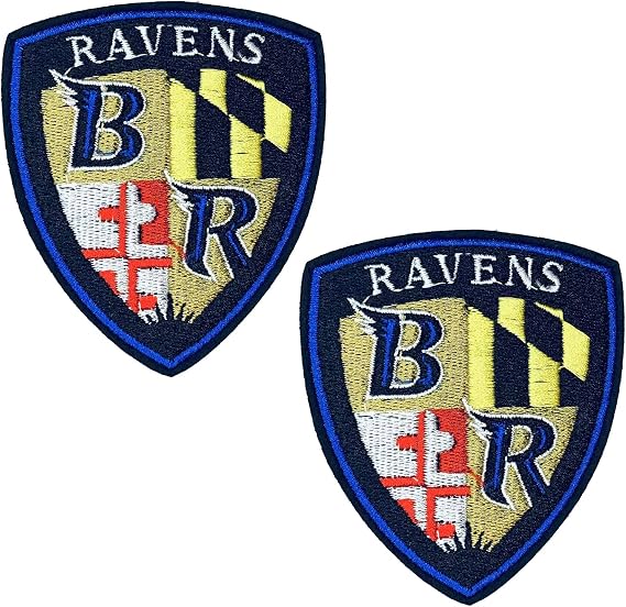 2Pcs Popular Rugby Team Shield Logo Embroidered Patch, Iron on or Sew on Patch Applique for Clothes, Dress, Hat, Jeans, DIY Accessories
