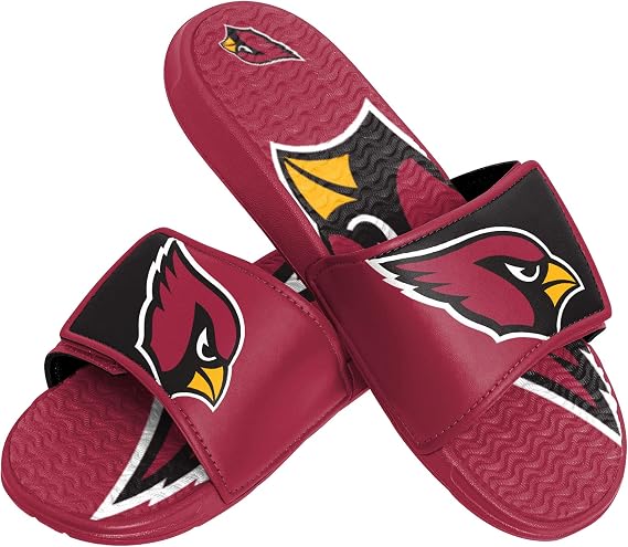 FOCO mens NFL Team Logo Athletic Sport Shower Flip Flop Sandals Gel Slides