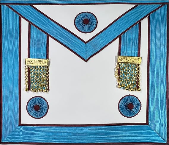 Mark Master Mason Masonic Apron - [Light Blue & White]