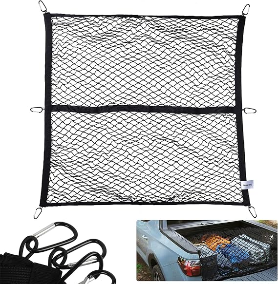 Cargo Net Stretchable, 7'x7' Adjustable Luggage nets for Vehicles