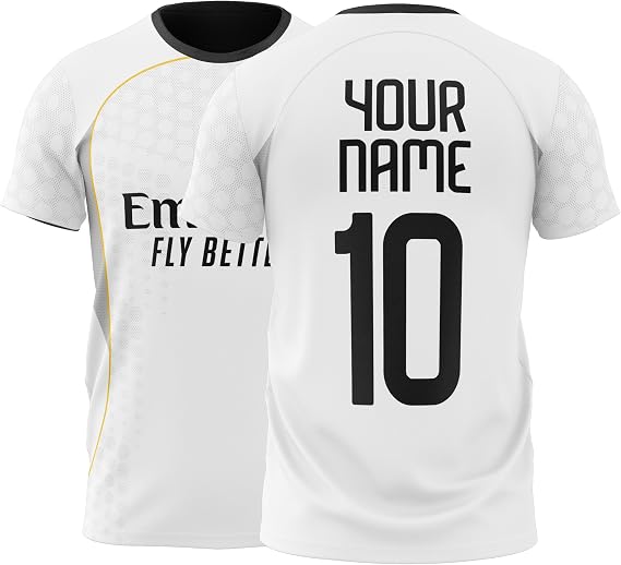 Fan Custom Tshirt Soccer Real Madrid Retro Team Football - Jersey Football for Kids Several Sizes ...
