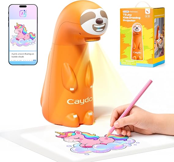 Caydo T3 Joy AI Drawing Projector, Christmas Gift for Kids Ages 4+