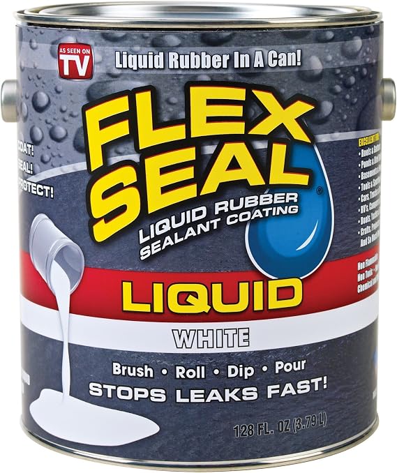 Flex Seal Liquid LFSWHTR01 Gallon Flex Seal Liquid, White