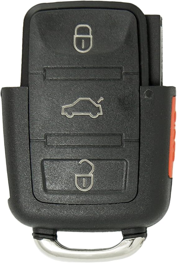 Keyless2Go Replacement for Shell Case Lower Part for Select Volkswagen Remotes w Square Buttons