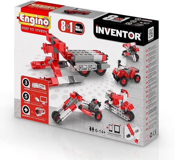 Engino-Inventor 0832 Construction Kit 8 in 1 Motorcycles