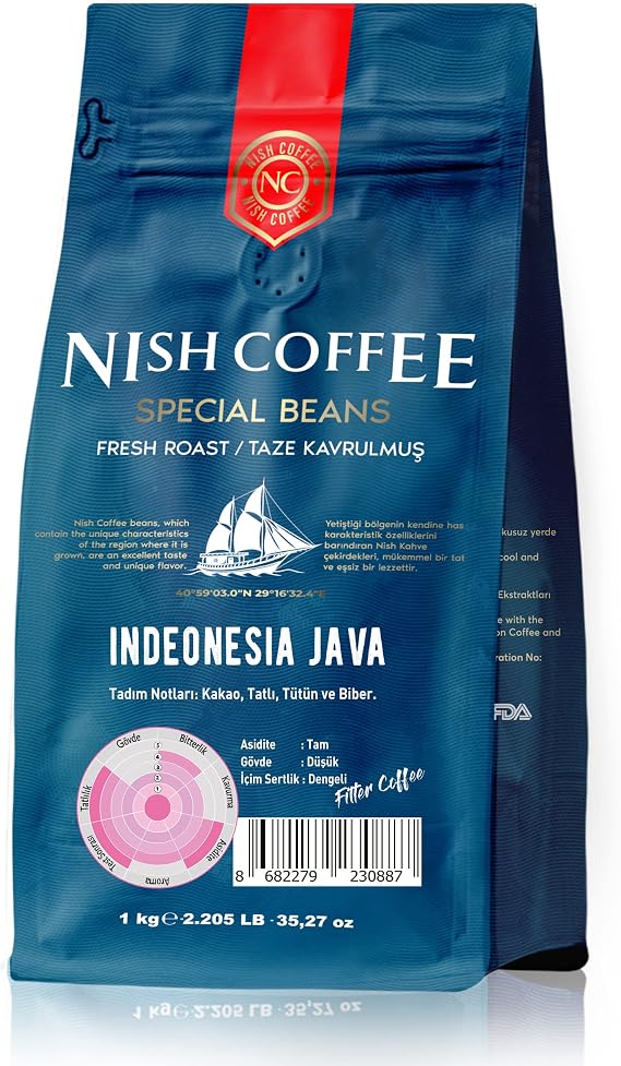 Nish Filtre Kahve Endonezya Java 1 Kg - Öğütülmüş
