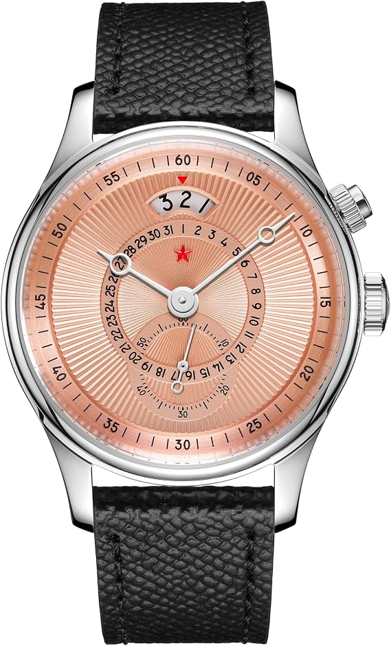 RED Star Automatic Watches for Men 40mm Seagull ST1716 Movement 5ATM Mechanical Watch Push-Button Calendar Sapphire Crystal Vintage Mens Watch​​