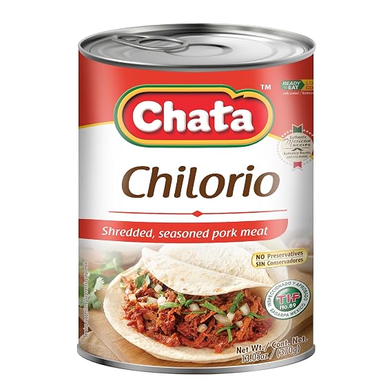 Chata Pork Chilorio, Shredded Seasoned Meat, 13.05 oz, Pack of 1