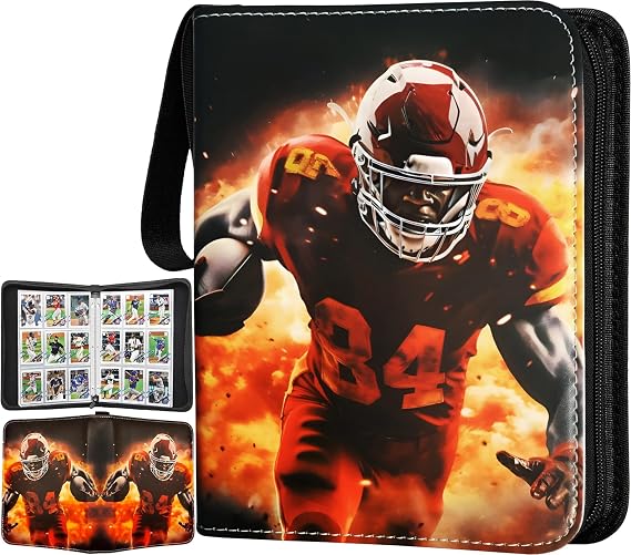 Football Card Binder 900 Pockets, 9 Pocket Album with Sleeves, Cards Holder