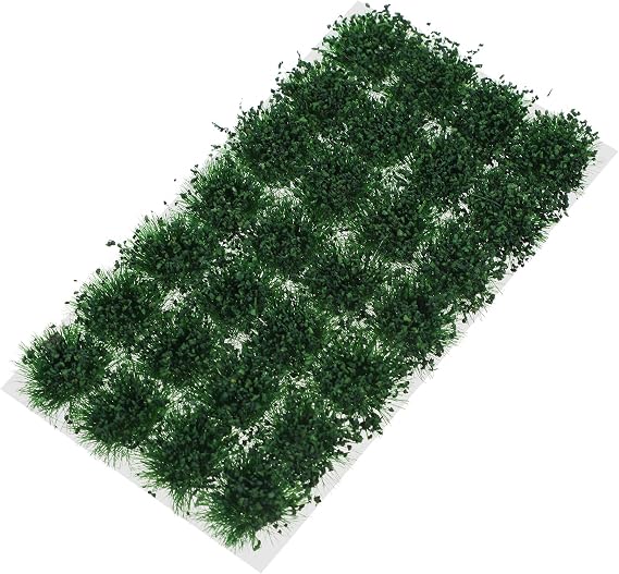 28 Pcs Model Grass Static Grass Tuft Miniature Green Tufts Simulation Lowland Shrubs Scenery Models for Miniature Landscape Gaming Terrain