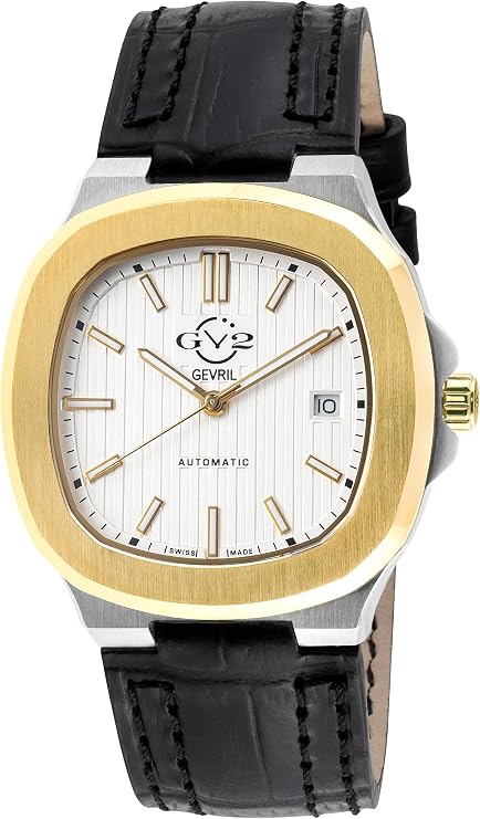 GV2 Men's Swiss Automatic Watch from The Potente Collection, Genuine Hand Made Italian Leather Strap