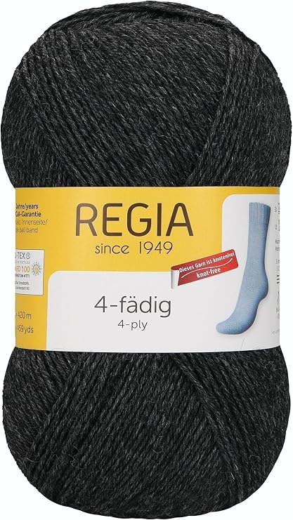 Regia 4 Ply 100gm 00522 Anthrazit Meliert