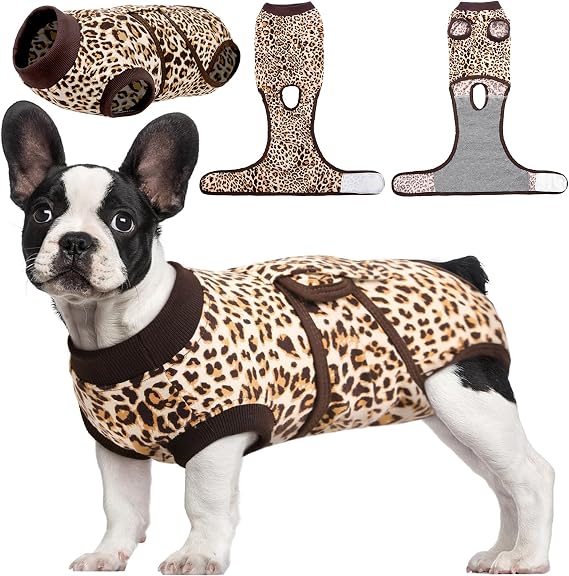 Kuoser Dog Surgery Suit, Female Dog Recovery Suit Doggie Onesie for Surgery | Comfy Recovery Suit for Dogs, Post-Op Onesie for Female & Male Dogs, Soft Protective Wear