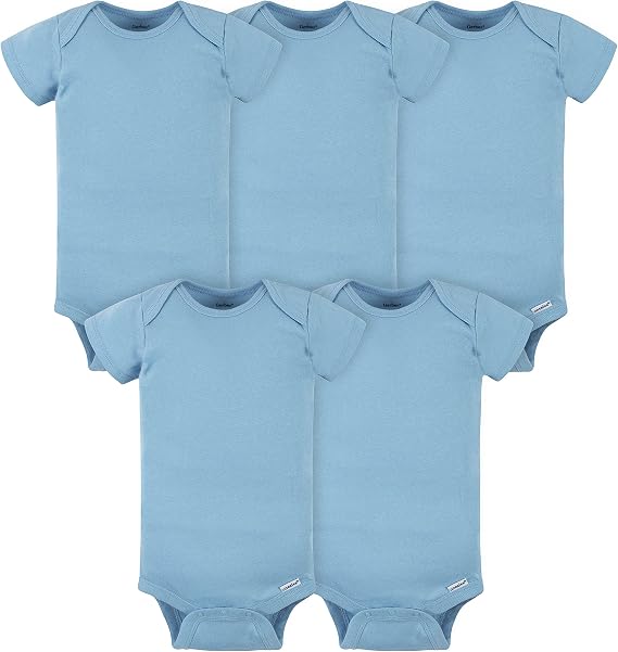 Gerber Baby Boys & Girls 5-Pack Solid Onesies Bodysuits