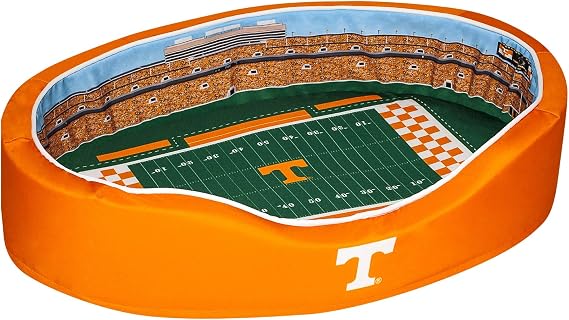 StadiumSpot Officially Licensed NCAA Premium Oval Dog Bed, Tennessee, Medium