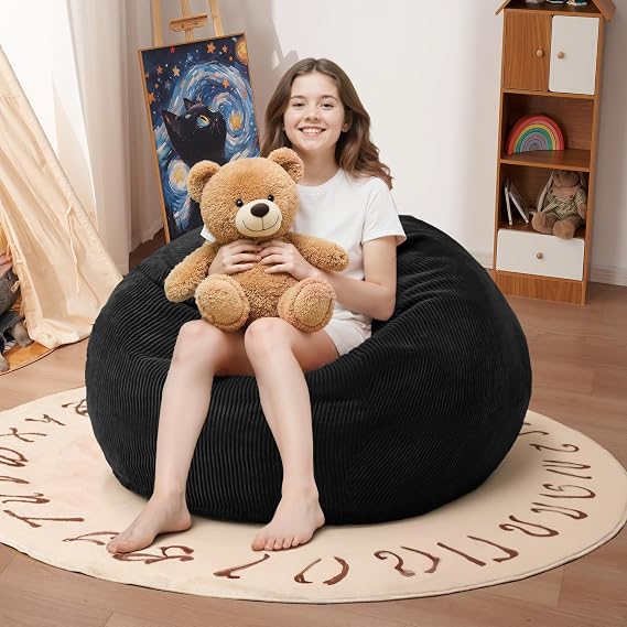 2FT Bean Bag Chair: 2' Small Bean Bags with Memory Foam Filled