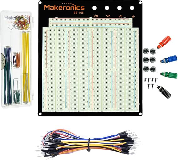 3220 Tie-point Solderless Breadboard Kit 140 U-shape 65 Jumper Wires