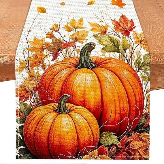 Fall Table Runner,Thanksgiving Table Runners Autumn Fall Decorations