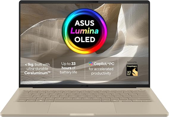 ASUS Zenbook A14 OLED UX3407NA Copilot+ Laptop | Snapdragon X2 Elite