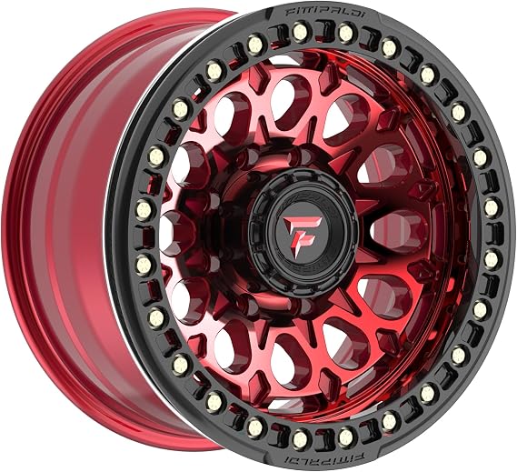 Fittipaldi Off Road Fb153r 17x9, Et -15, Pcd 8x170, Cb 125.2-metallic Gloss Red Machined Red Tint With Gloss Black Forged Ring