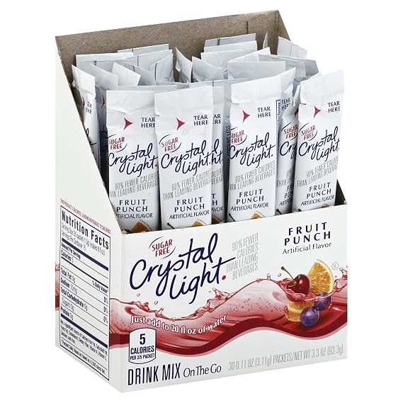 Crystal Light On-The-Go Drink Mix, Fruit Punch (Pack of 90)