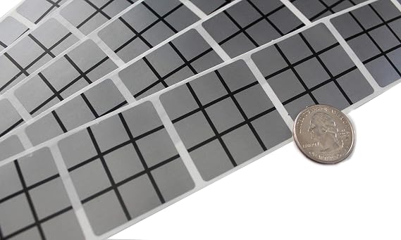 My Scratch Offs 1.5 in Silver Square Tic-Tac-Toe Grid Stickers,100 Pack