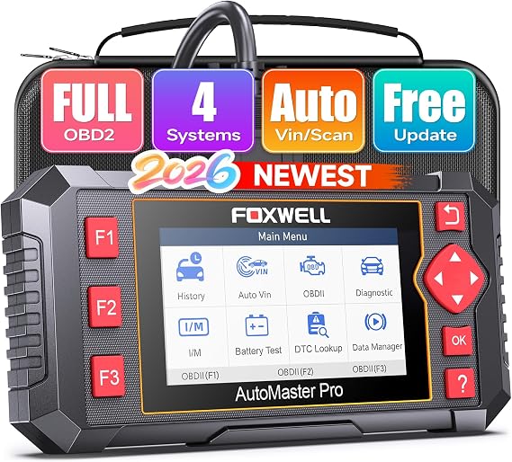 FOXWELL OBD2 Scanner Diagnostic Tool NT604, ABS/SRS/Transmission/Check Engine Code Reader for Cars and Trucks, 2026 diagnostic scanner for all vehicles, EN/ES Ver., Lifetime Update, Live Data, AutoVIN | Car Scanner with Live Data, Lifetime Free Updates, obd2 scanner diagnostic tool with AutoVIN, EN/ES Ver.