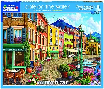White Mountain Puzzles Cafe on The Water - 1000 Piece Jigsaw Puzzle