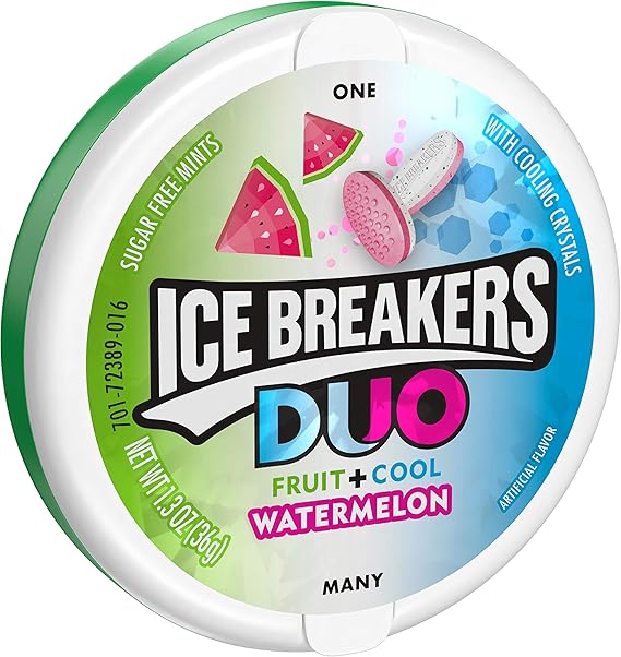 ICE Breakers Duo Sugar Free Mints, Watermelon, 1.3 Ounce