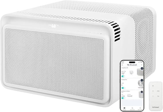 Windmill 12,000 BTU Quiet Window Air Conditioner, Cools up to 450-550 sq ft